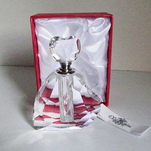 Oleg Cassini Perfume Bottle & Dauber FACETED HEART